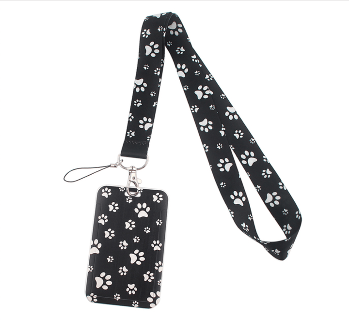 Animal Paw Print Lanyard - ID Card Holder - Fit For Icons