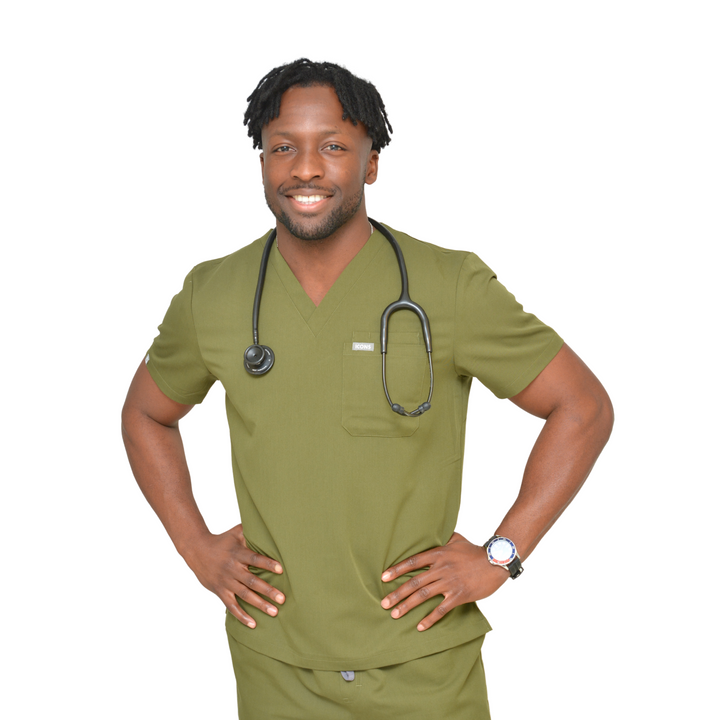 Green Scrub Top - Dentist Green Scrub Top - Fit For Icons