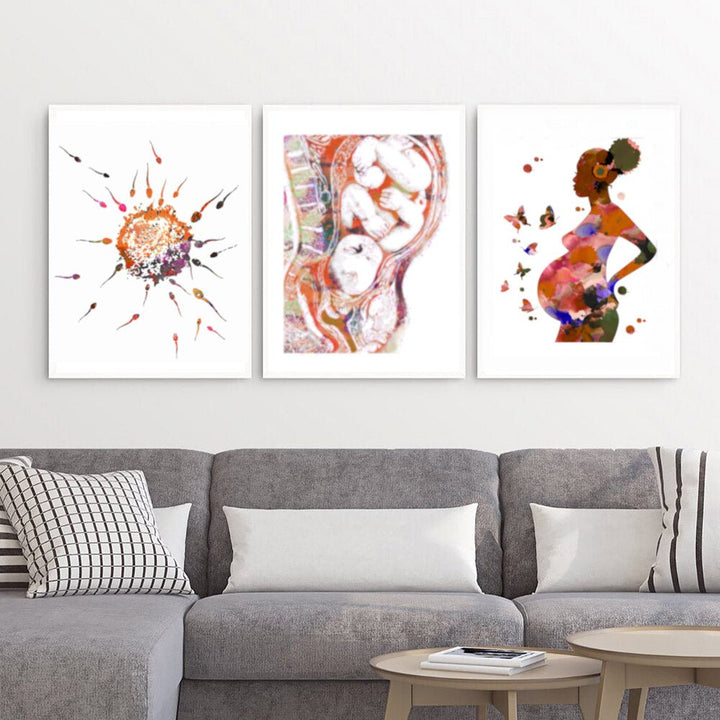 Pregnancy Wall Art Posters | Canvas Wall Art Poster | Fit For Icons