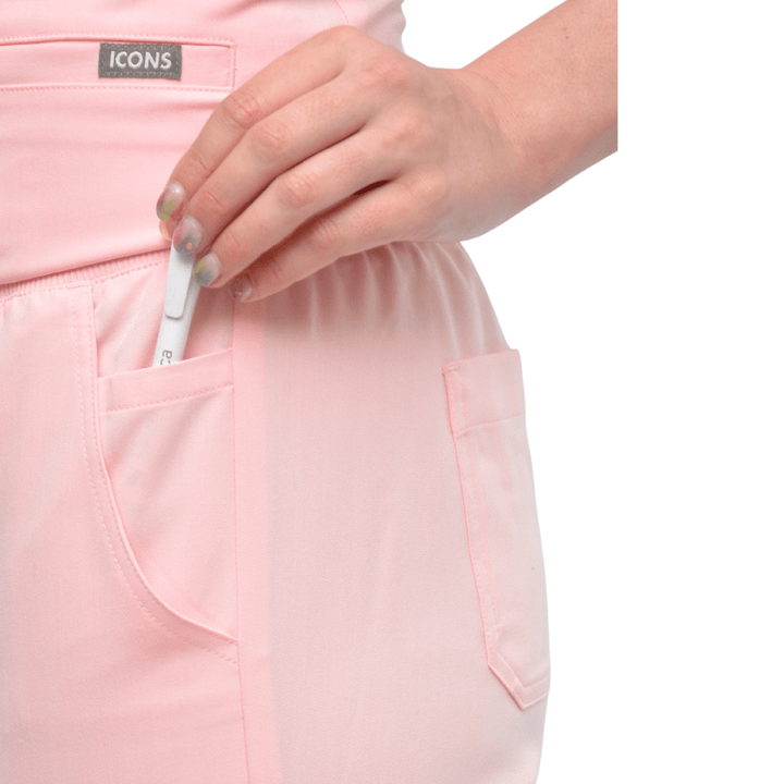 Skinny Straight-Leg Scrub Pants - Pink Scrub Pants - Fit For Icons