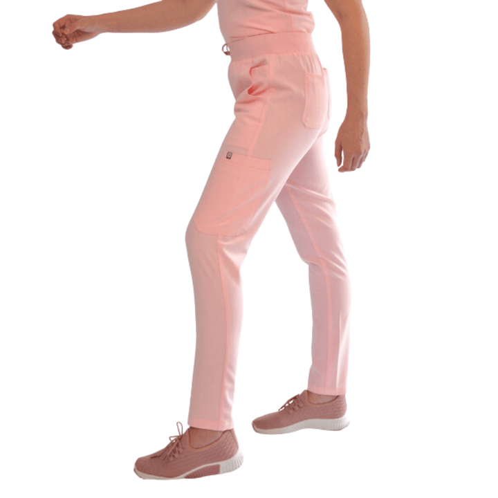 Skinny Straight-Leg Scrub Pants - Pink Scrub Pants - Fit For Icons