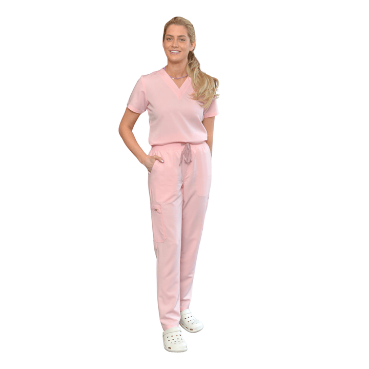 Skinny Straight-Leg Scrub Pants - Pink Scrub Pants - Fit For Icons