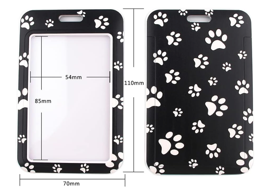 Animal Paw Print Lanyard - ID Card Holder - Fit For Icons