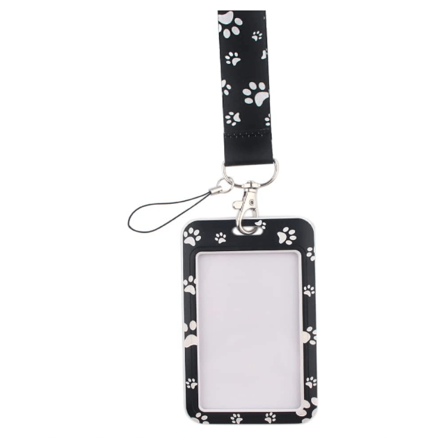 Animal Paw Print Lanyard - ID Card Holder - Fit For Icons