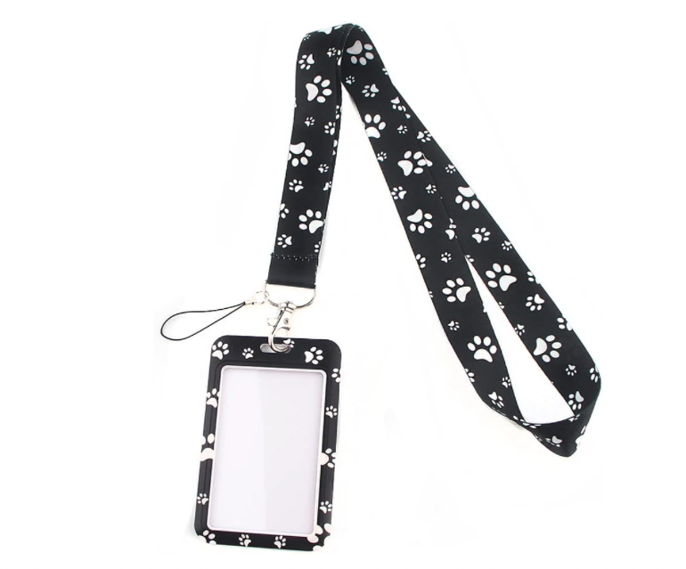 Animal Paw Print Lanyard - ID Card Holder - Fit For Icons