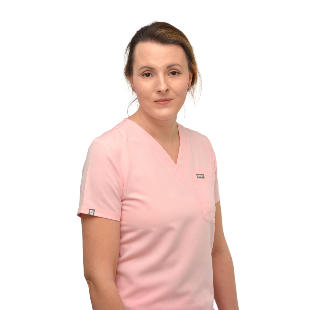 Chanelle Scrub Top - Pink Scrub Top - Fit For Icons