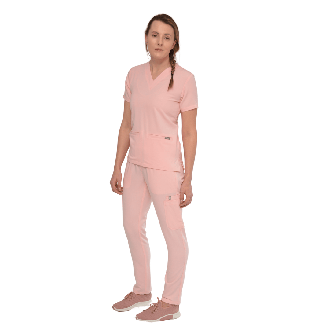 Skinny Straight-Leg Scrub Pants - Pink Scrub Pants - Fit For Icons