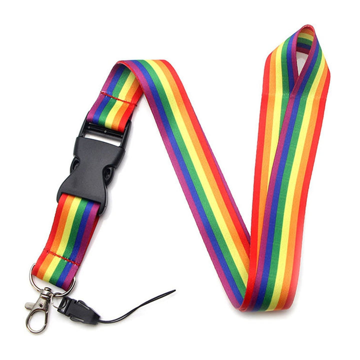 Rainbow Pride Lanyard & Detachable ID Badge Holder