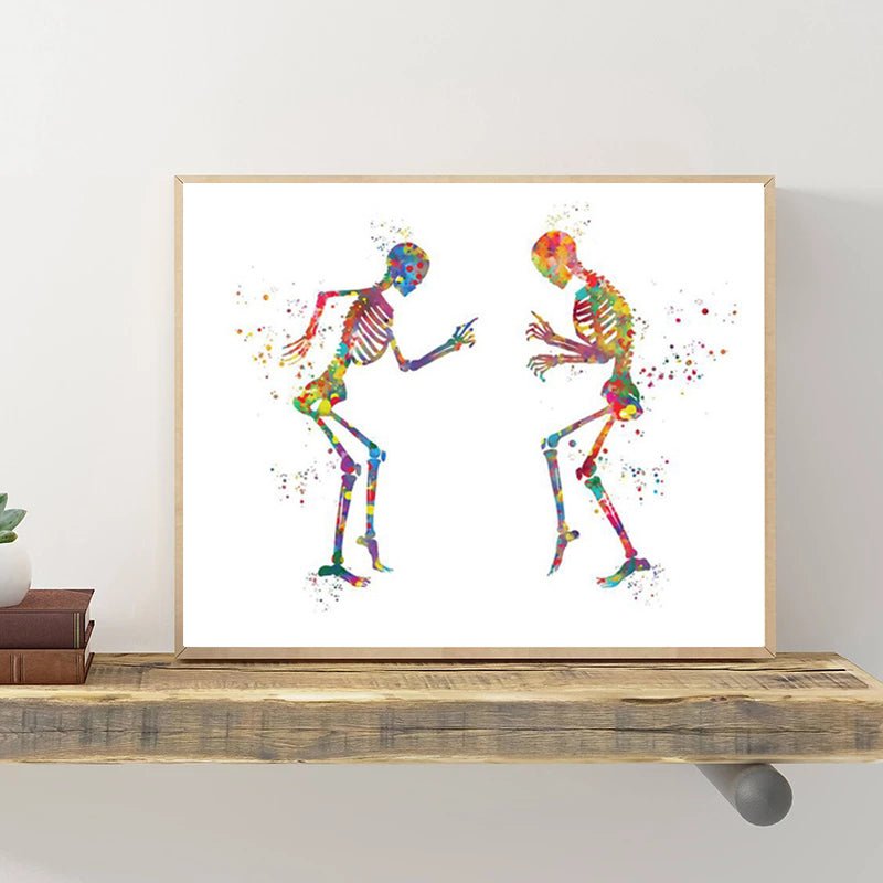  Skeleton Dancing Poster | Human Dancing Poster | Fit For Icons