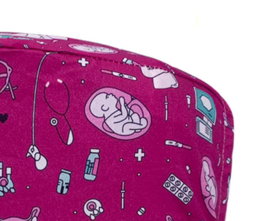 Obstetrics Maternity Scrub Cap- Deepest Pink