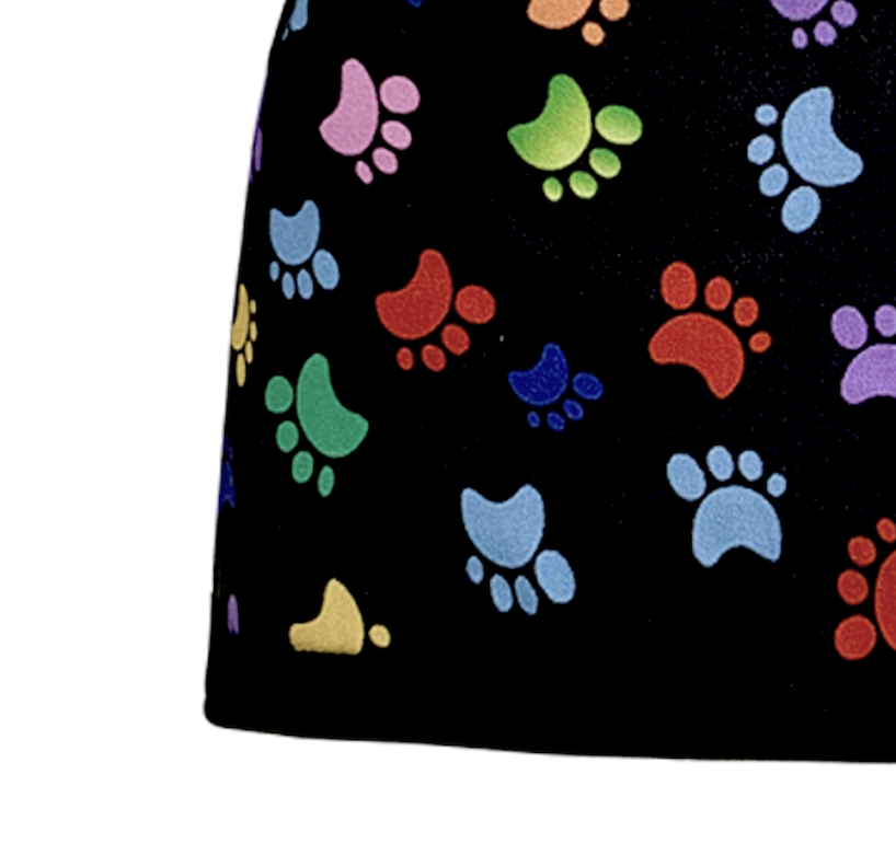 Veterinary Paws Scrub Hat - Black multi colour - Fit For Icons
