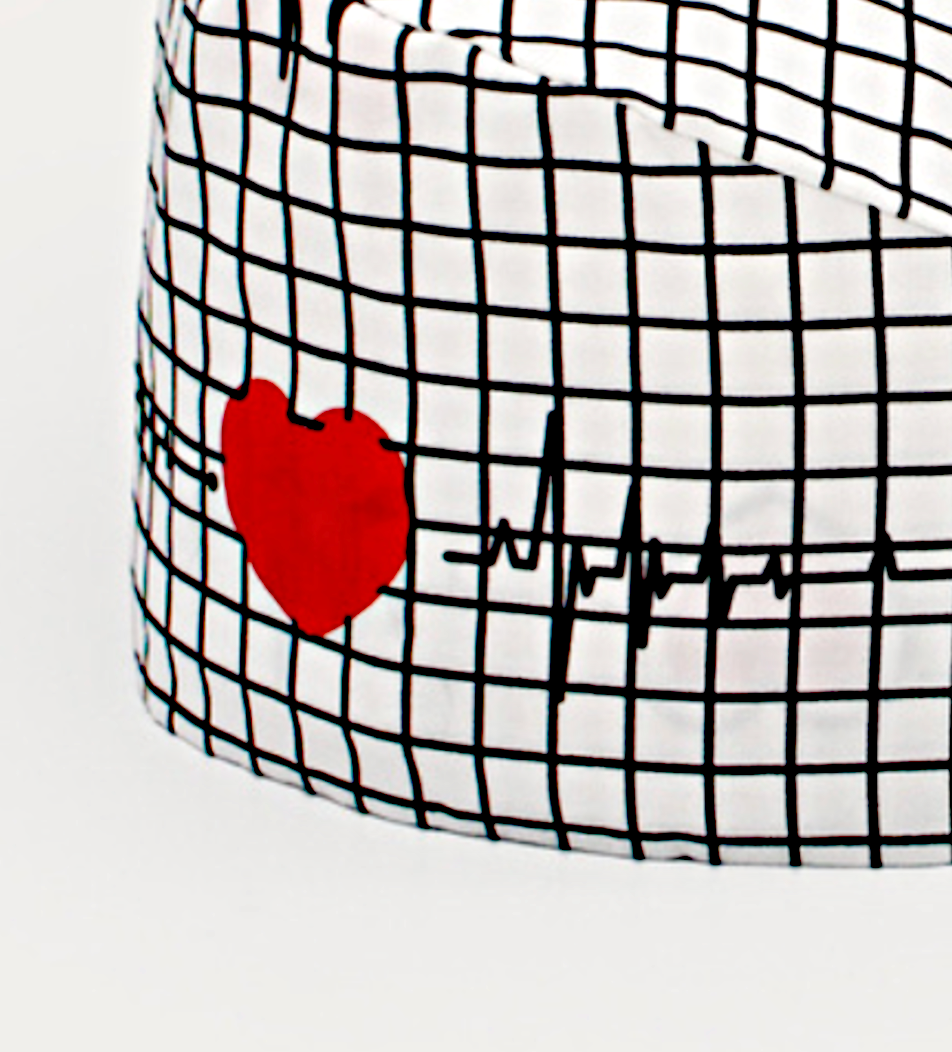 Cardiac ECG Scrub Cap - Cardiac ECG Tracing Scrub Cap - Fit For Icons