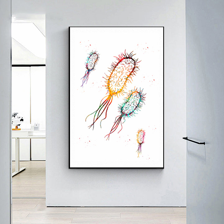 Vibrant Bacteria Poster - Wall Art Bacteria Poster - Fit For Icons