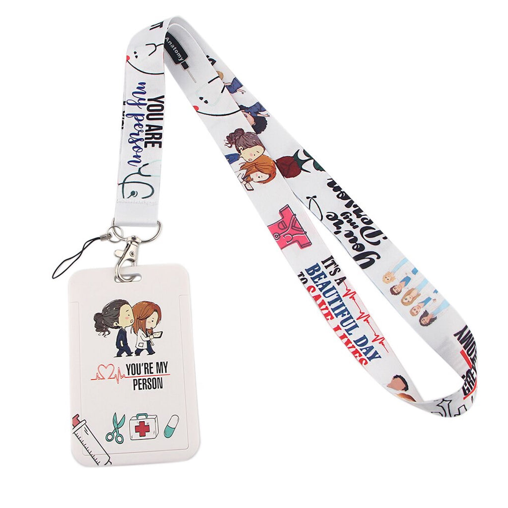 Greys Anatomy'My Person' Lanyard & Matching ID Badge Holder – Fit For Icons