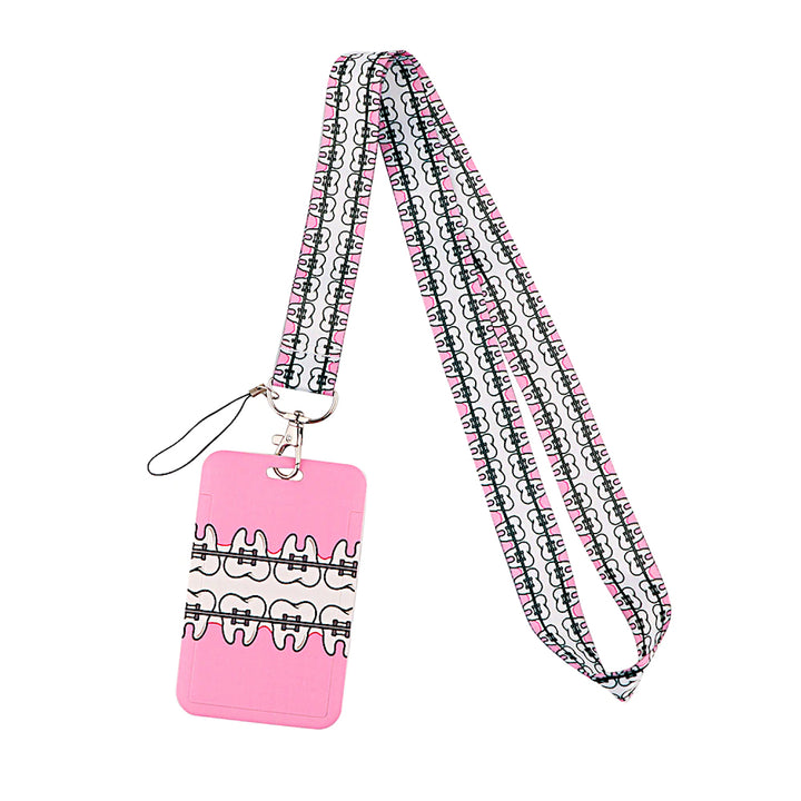 Lanyard ID Card Holder - Pink ID Card Holder - Fit For Icons