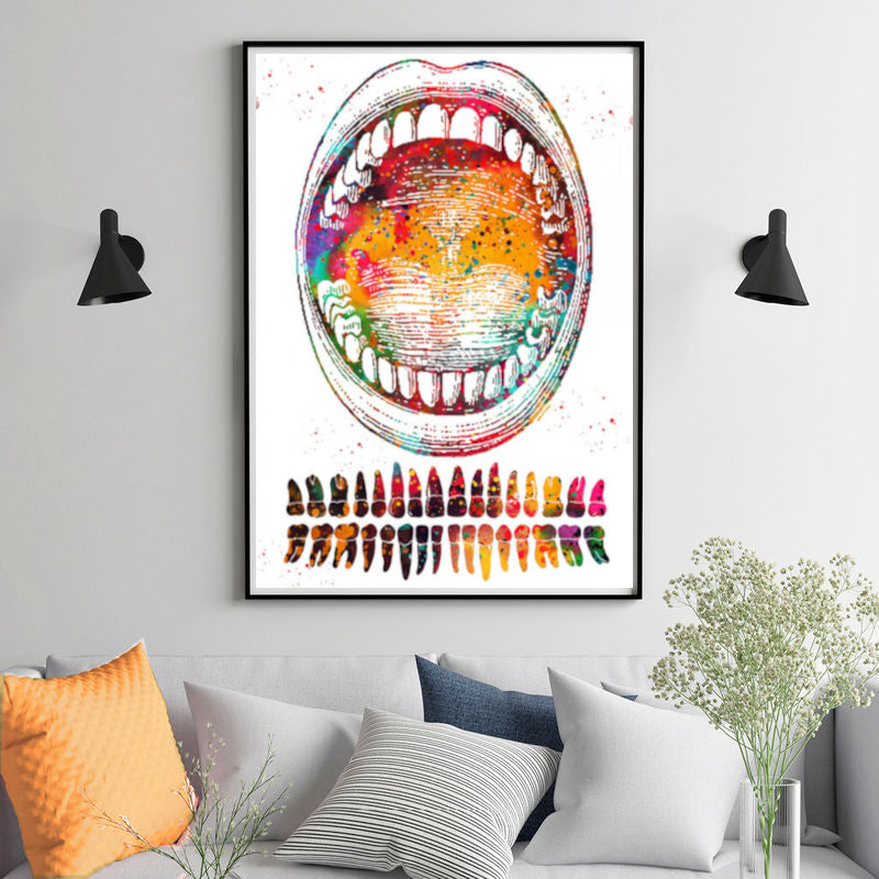 Teeth Wall Art Poster - Dental Teeth Poster - Fit For Icons