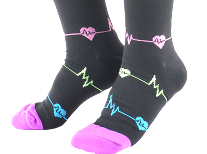 ECG Design Socks | Purple Design Socks | Fit For Icons
