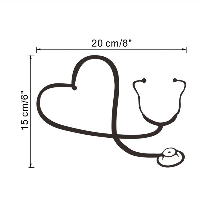 Stethoscope Heart Laptop Car Decal