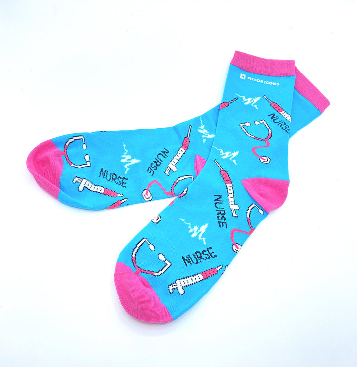 Polyester Nurse Socks | Blue Polyester Socks | Fit For Icons