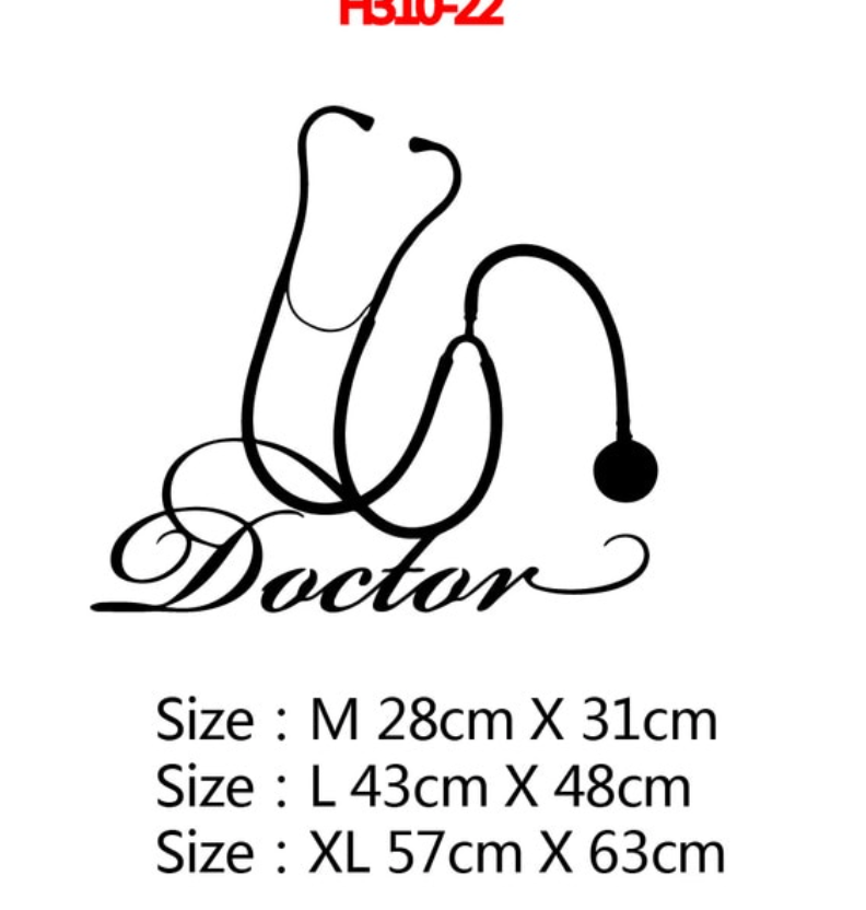 Large Wall Decal 'Doctor' Black