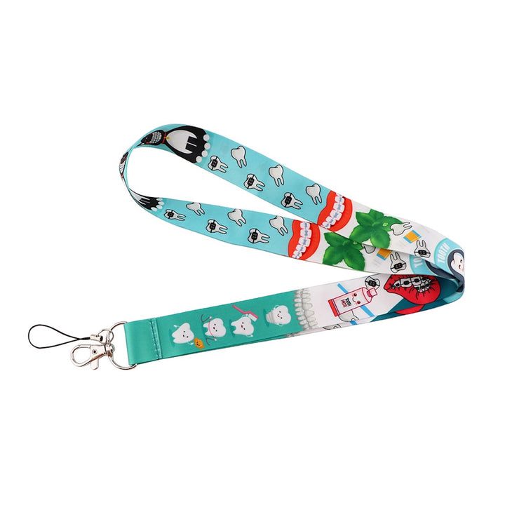 Tooth Care Design Lanyard & ID Card Badge Holder