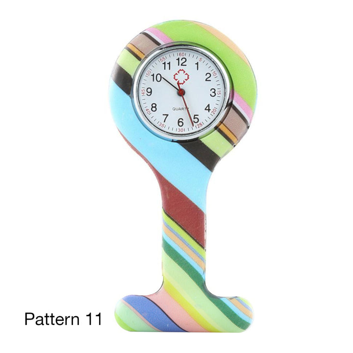 Striped Pattern Fob Watch