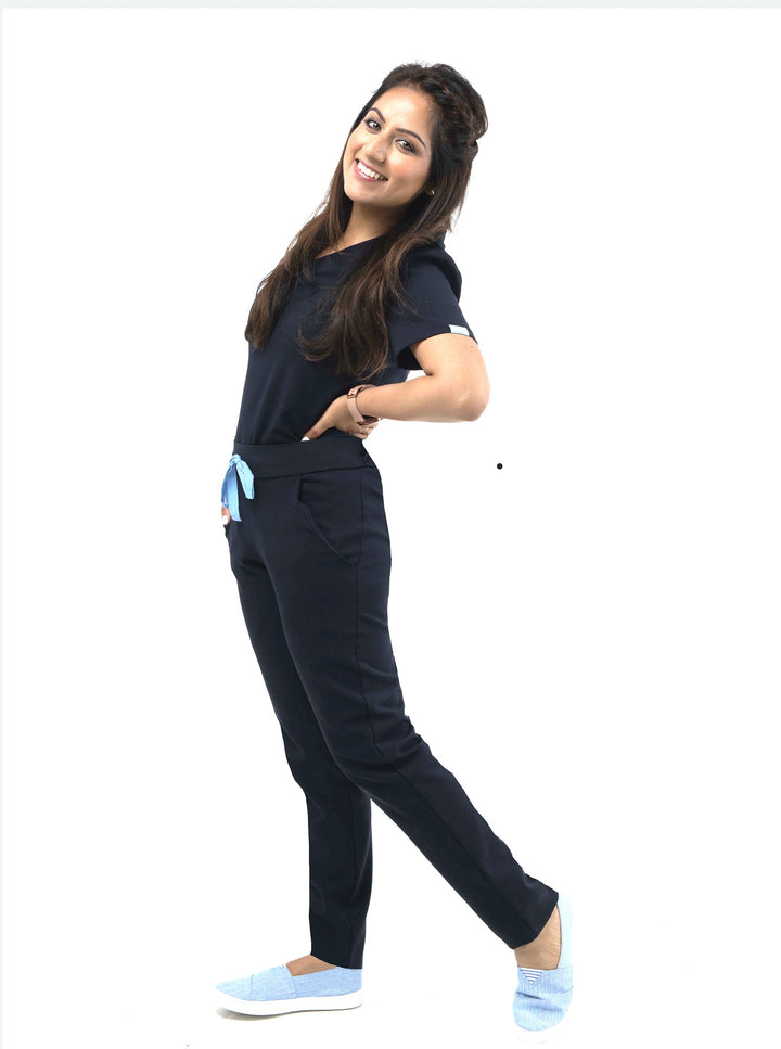 Amy Cargo Scrub Trousers - Midnight Navy Scrub Trousers - Fit For Icons
