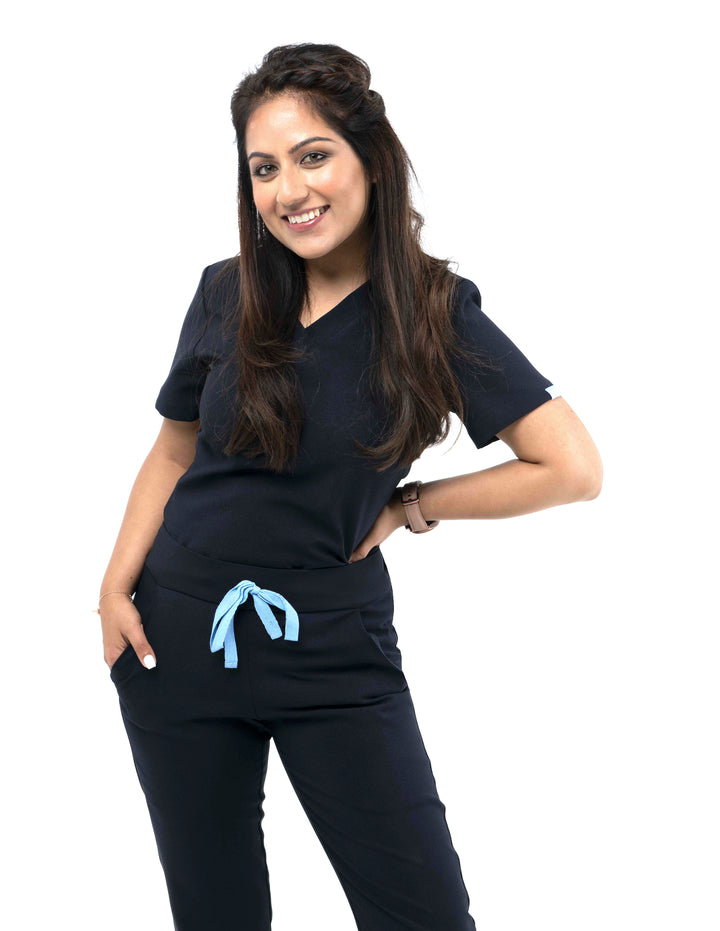 Matilda Scrub Top | Midnight Navy Top | Fit For Icons