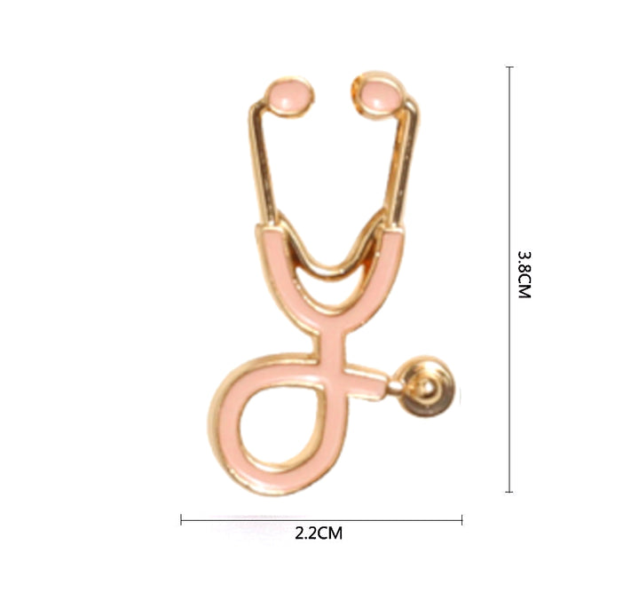 Stylish Stethoscope Brooch - Pink Stethoscope Brooch - Fit For Icons
