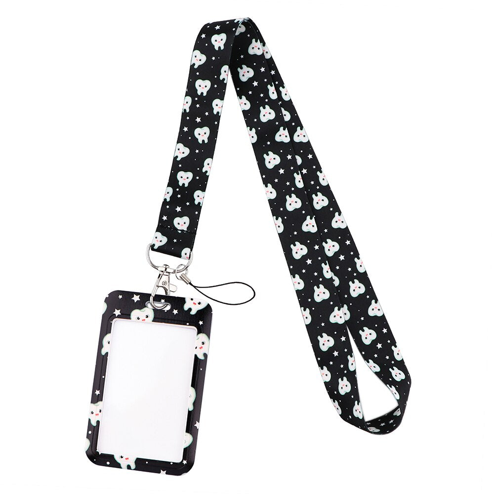 Tooth and Mouth Dentistry Lanyard and Matching ID Badge Holder