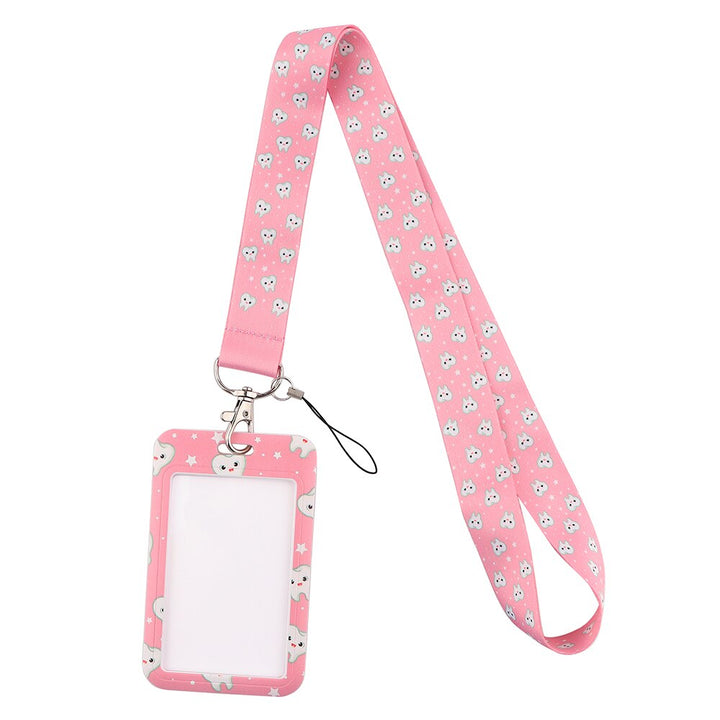 Pink Printed Badge Holder - Printed Badge Holder - Fit For Icons