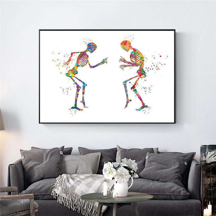 Human Skeleton Dancing  Poster
