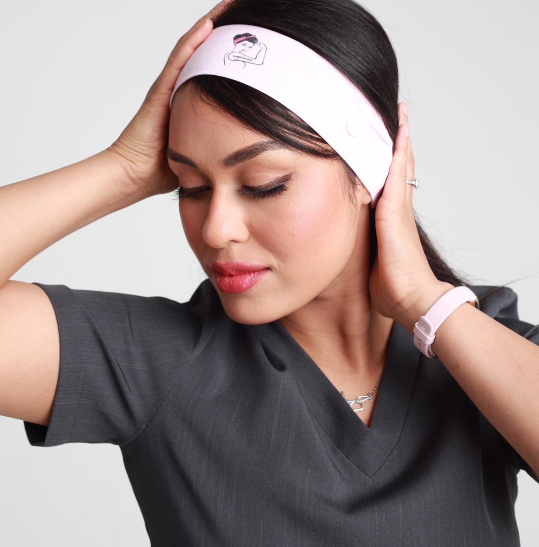 Women's Pink Headband - Pink Logo Headband - Fit For Icons