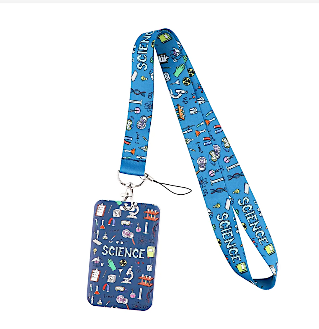 Science Education Lanyard & Matching ID Badge Holder