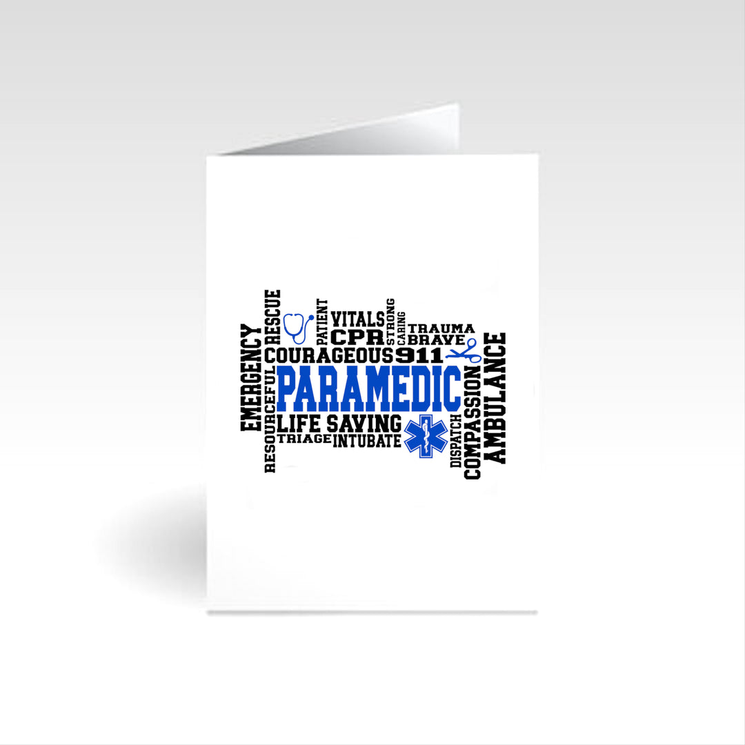 Paramedic Word Art | Paramedic Occasion Card | Fit For Icons